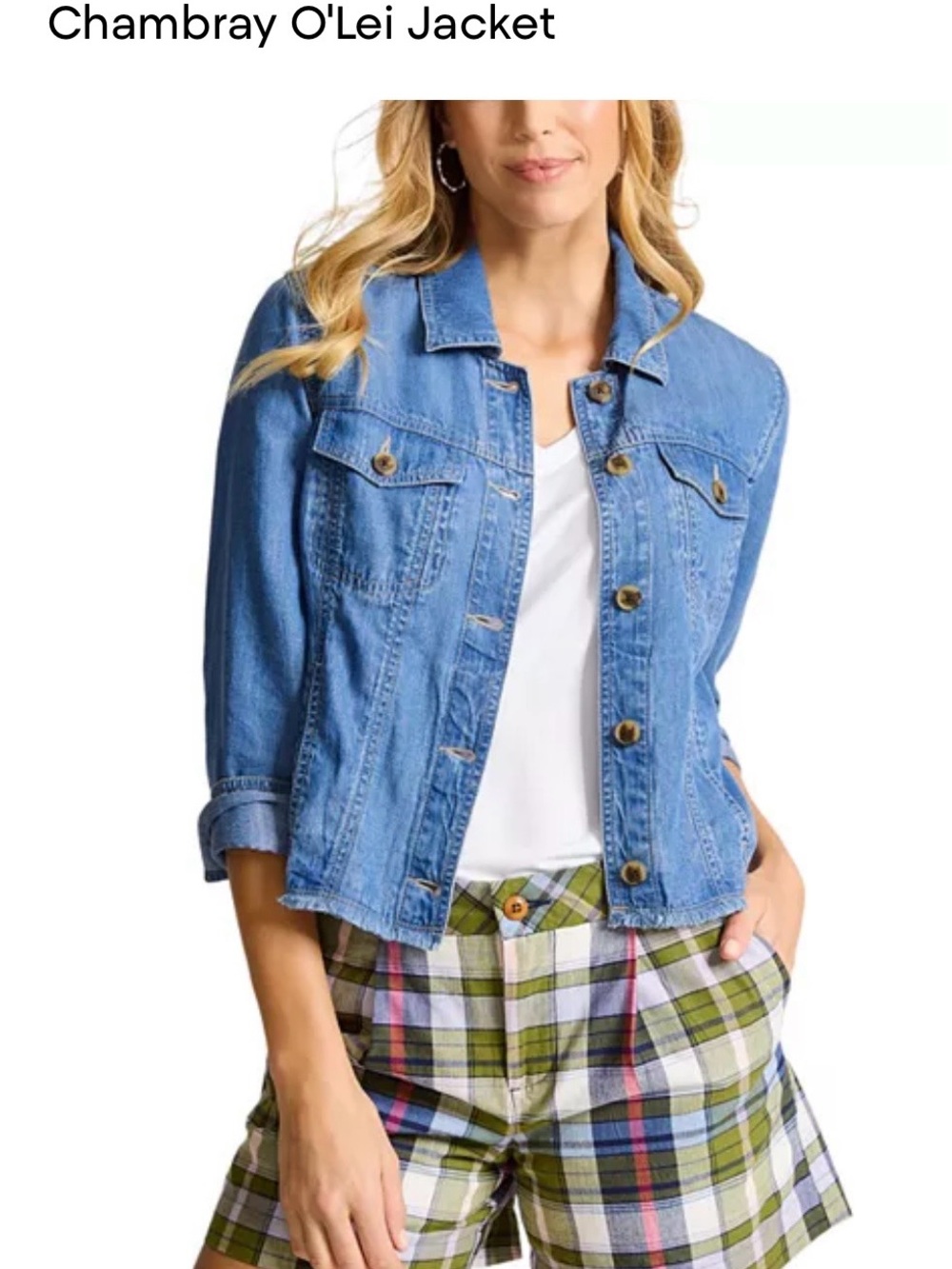 Tommy Bahama O'Lei Chambray Denim Jacket XXS